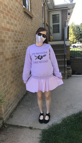 Customer photo review of Do No Harm, Take No Shit -- Sweatshirt