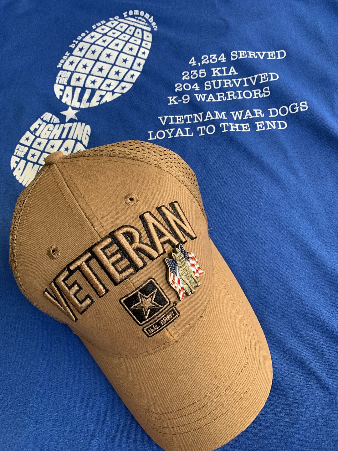 Customer photo review of K-9 Veteran Pin