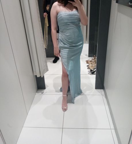Customer photo review of Celine Glitter Gown - Baby Blue