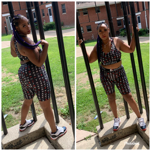 Customer photo review of Sexy Printed Vest Shorts Set