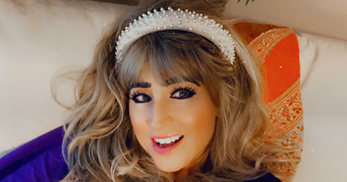 Customer photo review of IVORY PEARL PADDED HEADBAND