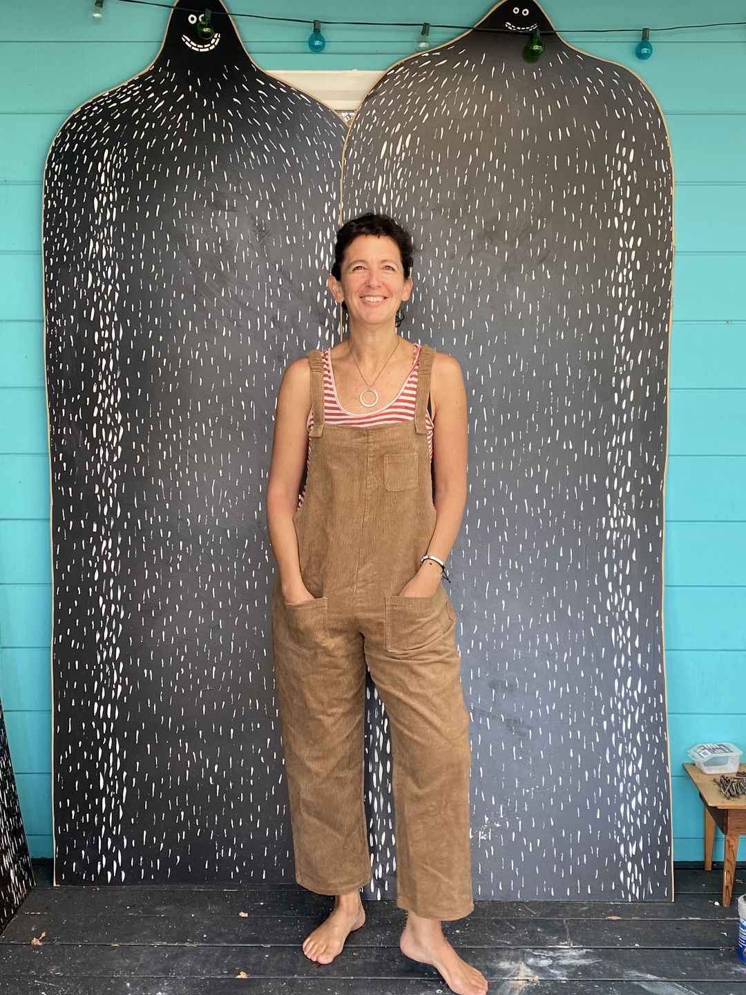 Customer photo review of Plus Size - Vintage Women Corduroy Loose Overall