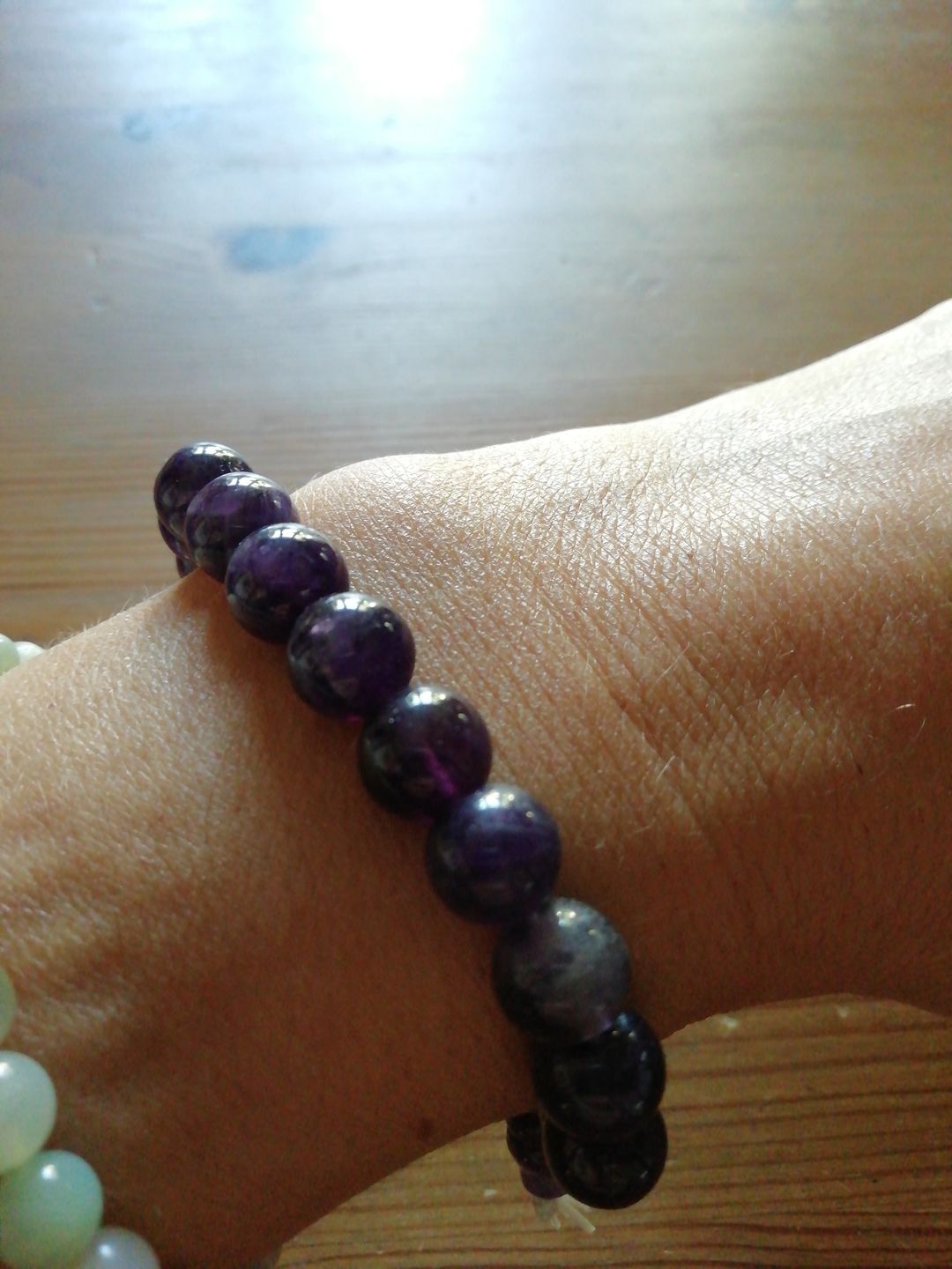 Customer photo review of Bracelet Tibétain | Améthystes | 8mm