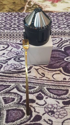 Customer photo review of Coffee Filter Portable 304 Stainless Steel Drip Coffee Tea Holder Funnel Baskets Reusable Stand Coffee Dripper With Filter Cup