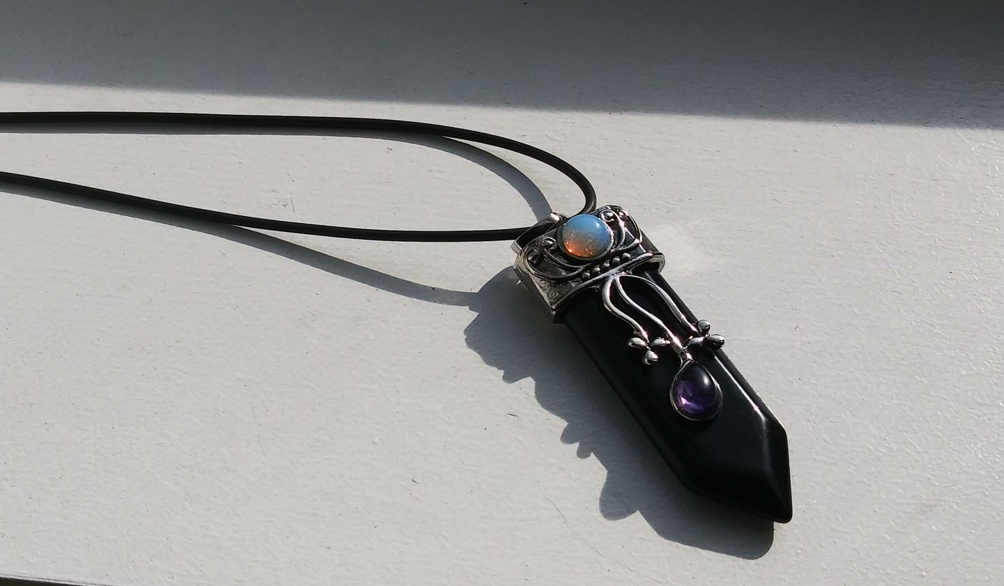 Customer photo review of Goddess Protection Necklace