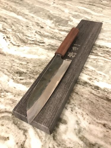 Customer photo review of Ittetsu Kurouchi Santoku 165 mm