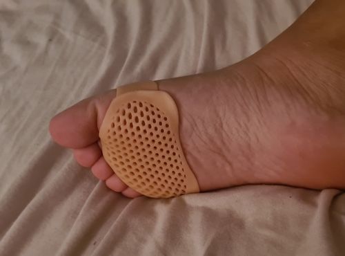 Customer photo review of Insoles Forefoot Pads for Women High Heel Shoes Foot Blister Care Toes Insert Pad Silicone Gel Insole Pain Relief Dropshipping