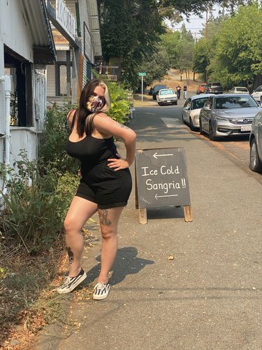 Customer photo review of Vixen Shorts in Black - Vixen by Micheline Pitt