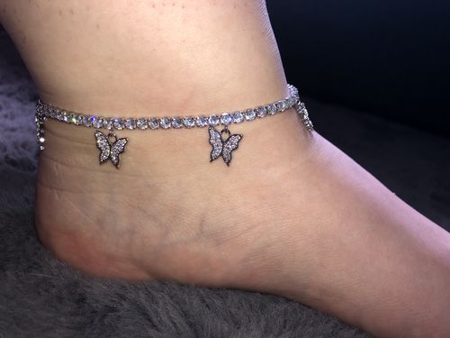Customer photo review of Butterfly anklet