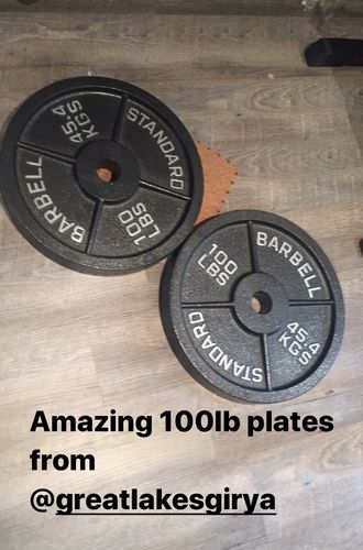Customer photo review of 100lb     cast iron plates - single