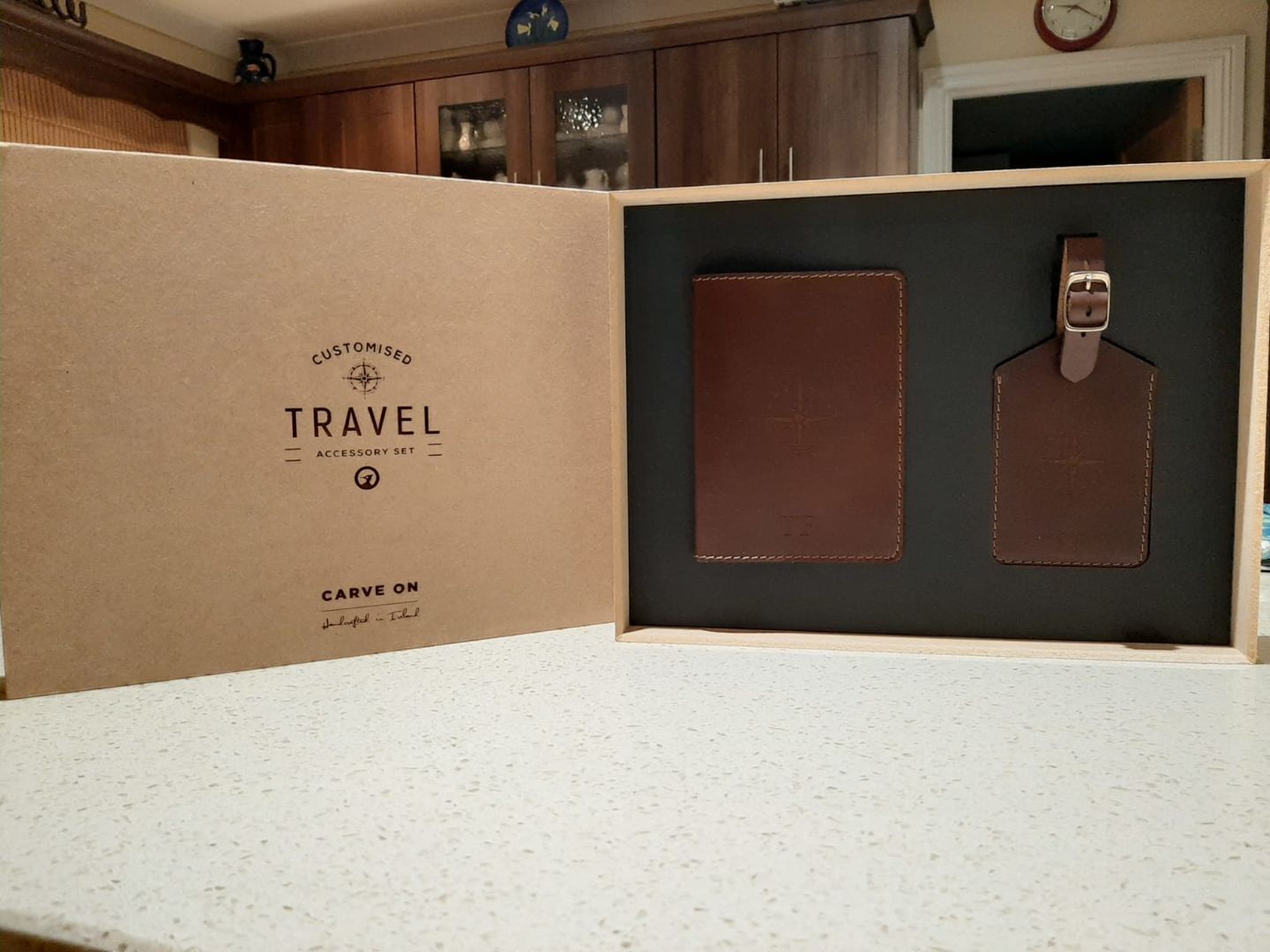Customer photo review of Travel Gift Set (Passport Holder & Luggage Tag)