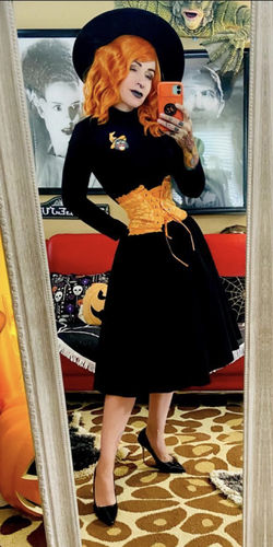 Customer photo review of Miss Kitty Bad Girl Swing Dress in Black - Vixen by Micheline Pitt