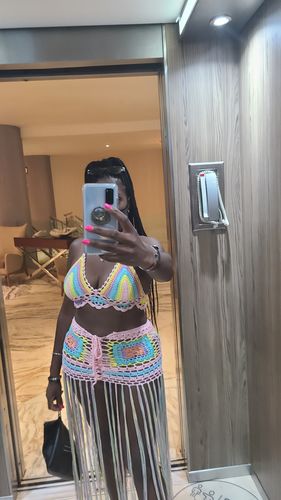 Customer photo review of Sexy Perspective Colorful Two Piece