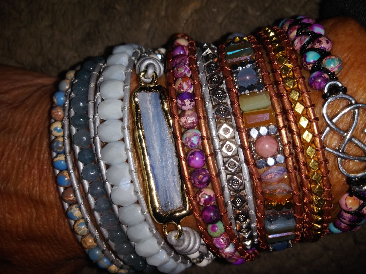 Customer photo review of Healing Topaz Wrap Bracelet