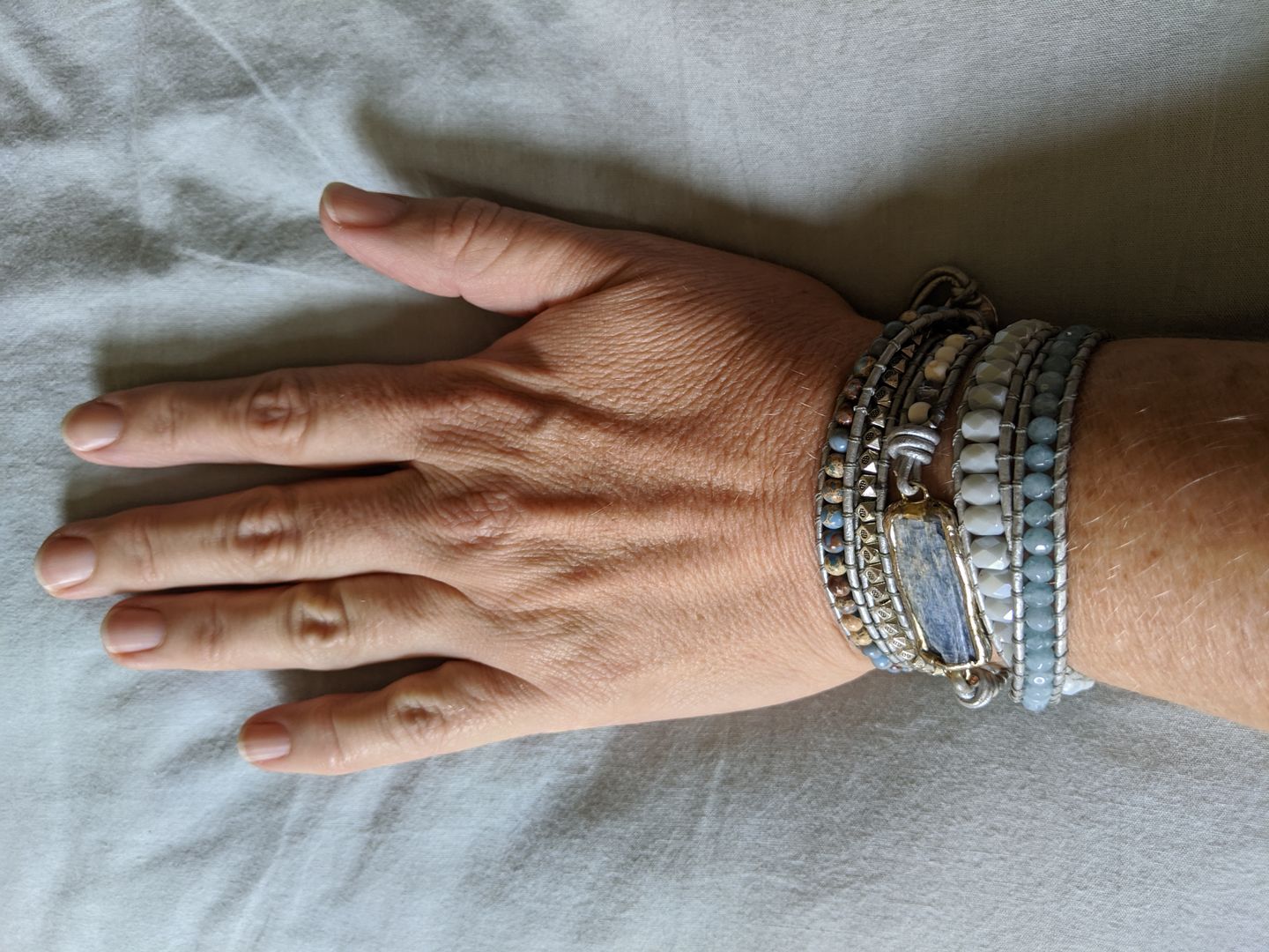 Customer photo review of Healing Topaz Wrap Bracelet