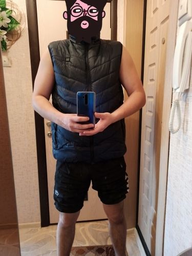 Customer photo review of 2020 Men Outdoor USB Infrared Heating Vest Jacket Men Women Winter Electric Thermal Clothing Waistcoat For Sports Hiking