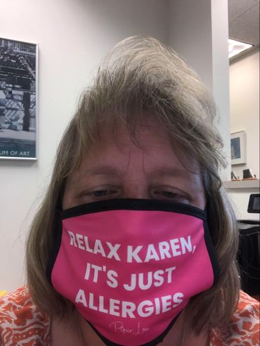 Customer photo review of Relax Karen Face Cover
