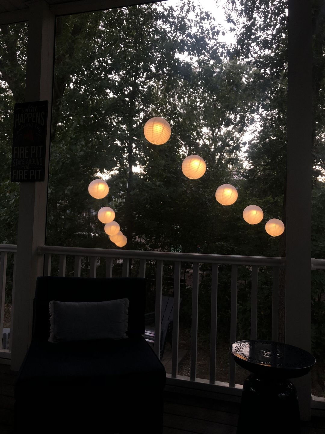 Customer photo review of MoonBright 12" Warm White Paper Lantern Remote Controlled LED Lights (10-PACK Combo Kit)