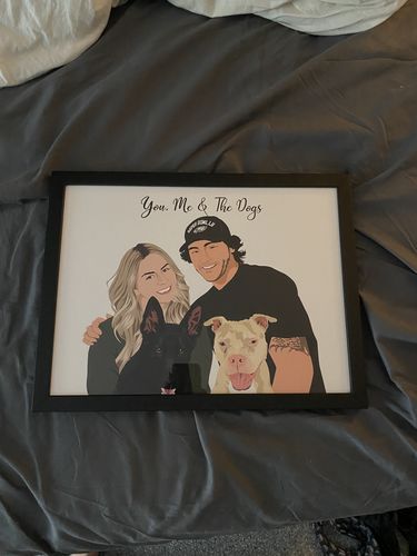 Customer photo review of Custom Framed Family Portrait