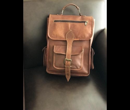 leather native retro rucksack