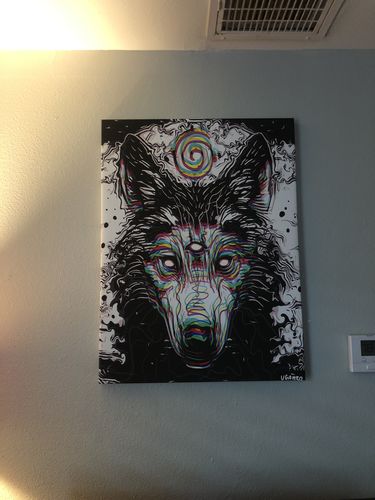 Customer photo review of The Spirit Wolf Canvas Set
