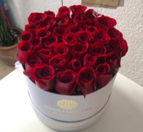 Customer photo review of Caja de Rosas Rojas BR