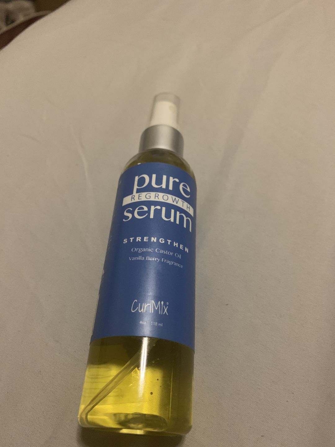 Customer photo review of Hair Growth Serum for Curly Hair with Organic Castor Oil for Strengthening and Vanilla Berry Fragrance