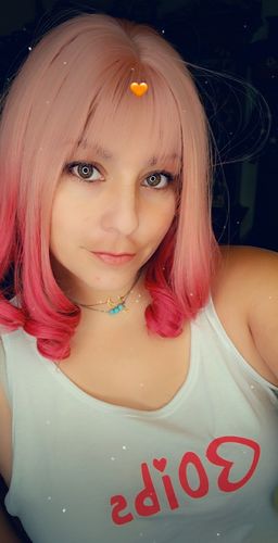 Customer photo review of Harajuku pink wig YV42917