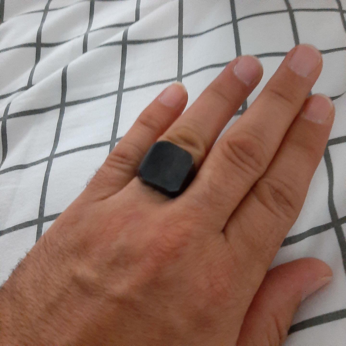 Customer photo review of Matte Black Onyx Vikings Energy Ring