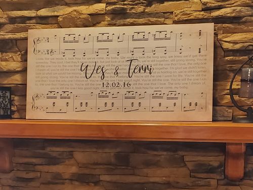 Customer photo review of Custom Couple Music Premium Canvas - Ready to Hang
