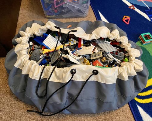Customer photo review of Super Toy Storage Bag - Seattle Gray