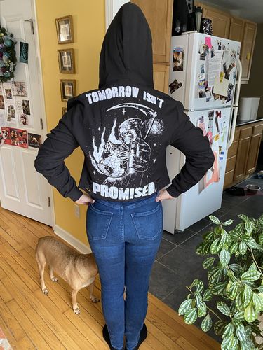 Customer photo review of #Promised Crop Hoodie - 07
