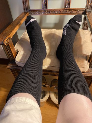 Customer photo review of J.B. Field's Icelandic "30 Below OTC" Merino Wool Thermal Sock
