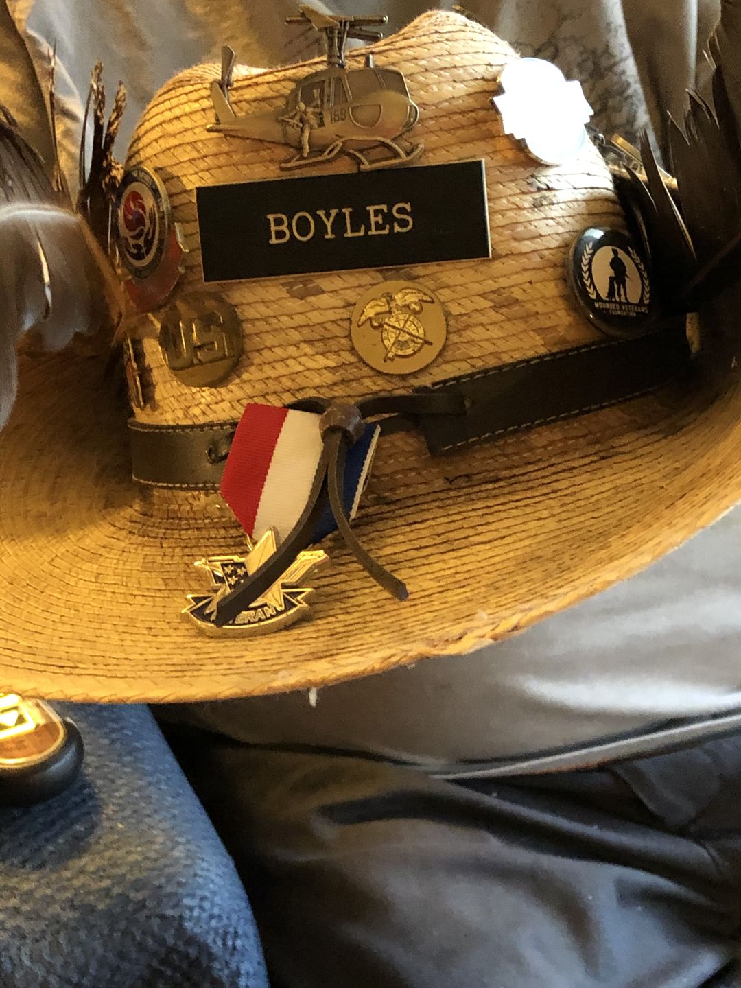 Customer photo review of Huey Helicopter Pin