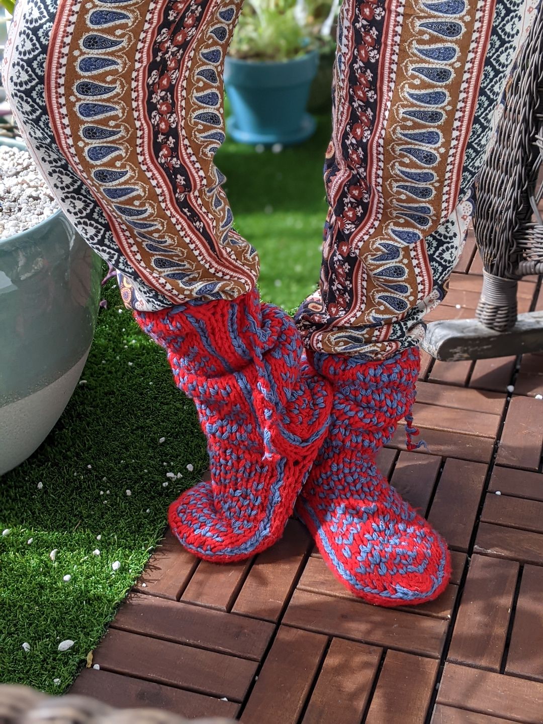Customer photo review of Wool Mukluks Slippers
