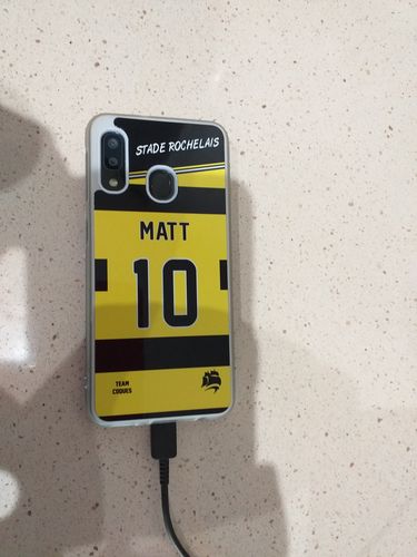 Customer photo review of Coque rugby LA ROCHELLE STADE ROCHELAIS - flocage 100% personnalisable - iPhone smartphone