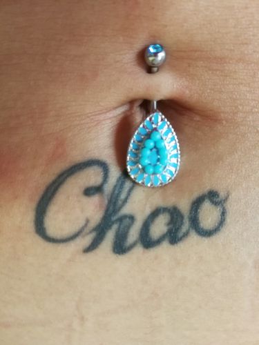 Customer photo review of Ocean Turquoise Chakra Navel Ring