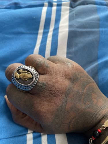 Customer photo review of PRAYER HANDS GOLD RING