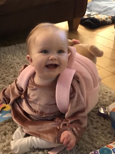 Customer photo review of Personalized Leyadoll Doll Backpack (Strawberry) - 2 Skin Tones
