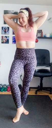 Customer photo review of Inspire Exercise Pants - Gray Leopard | MT SPORT