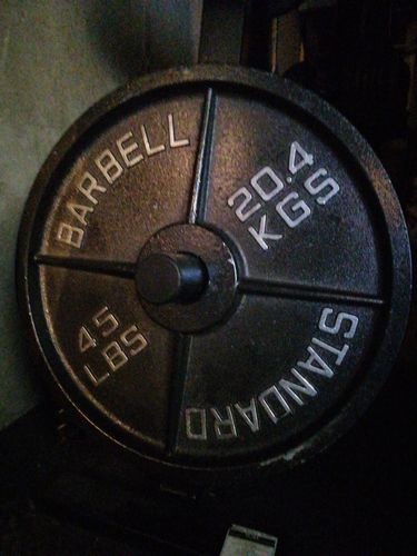 Customer photo review of 45lb    cast iron plates - pair