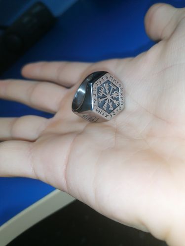 Customer photo review of VIKING COMPASS RING