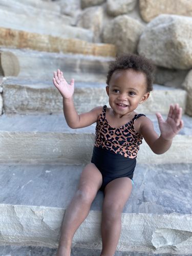 Customer photo review of The Mini Sailor | Leopard Print