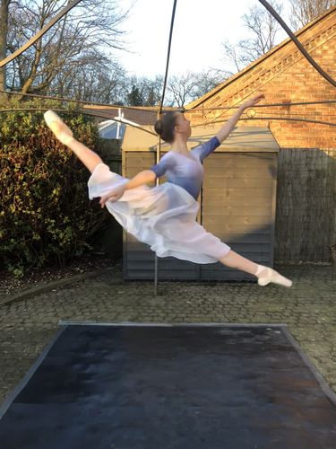 Customer photo review of Women's Barcelona Half Sleeve Leotard - Ocean Blue Ombre