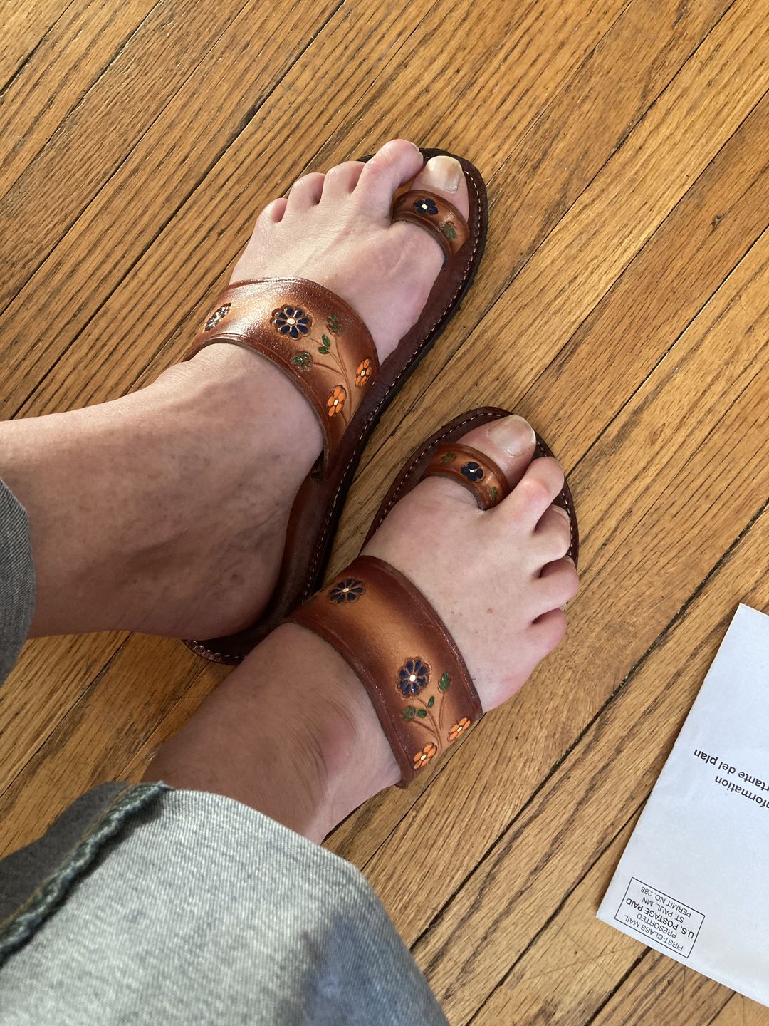 Customer photo review of Boho Flower Power Sandals