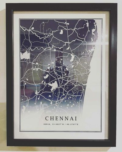 Customer photo review of Map Art - Deep Blue - Classic