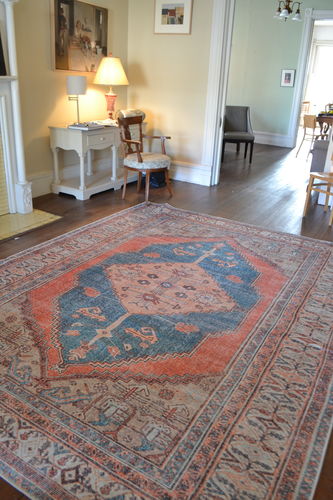 Customer photo review of Distressed Louvre Rustic Blue Rug