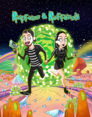 Customer photo review of Caricature cartoon dessinée à la main: En mode aventures spatiales