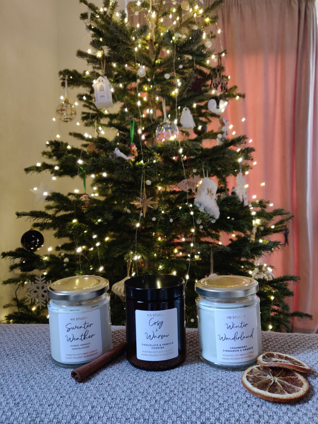 Customer photo review of "Cosy & Warm" Chocolate Soy Candle in Glass Jar