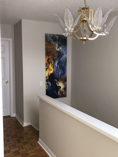 Customer photo review of 'Faith' Framed Canvas (64" x 24")